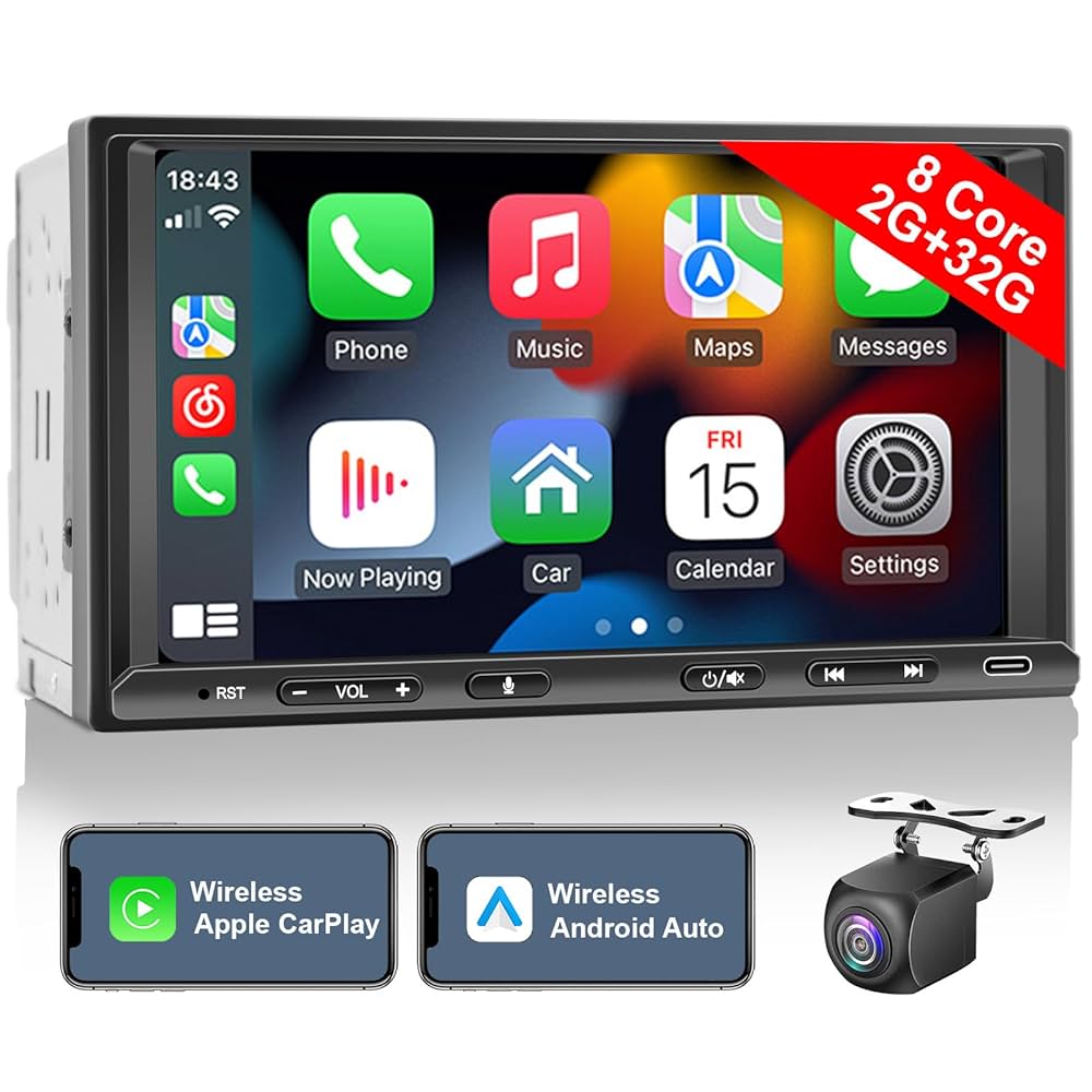 カー ステレオ 新品未使用Apple Carplay、Android Auto CarPlay Android Auto ポータブル カープレイ カーステレオ